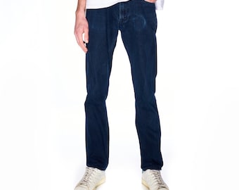 Vaqueros ACNE STUDIOS de mezclilla azul marino, mezcla Vega, talla 32