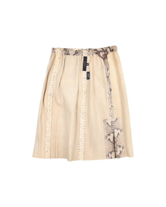 GUCCI by Tom Ford Women's Beige Python Leather Sk… - image 7