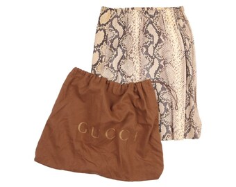 スカート GUCCI by Tom Ford SS2000 Python Skirt GUCCI by Tom Ford Women's Beige Python Leather Skirt