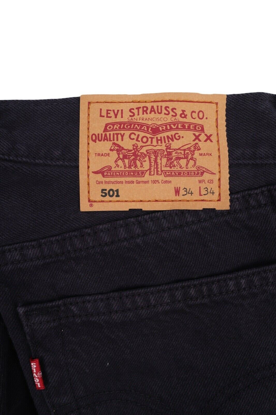 Vintage LEVI'S 501 Men's Black Straight Denim Jeans Size W
