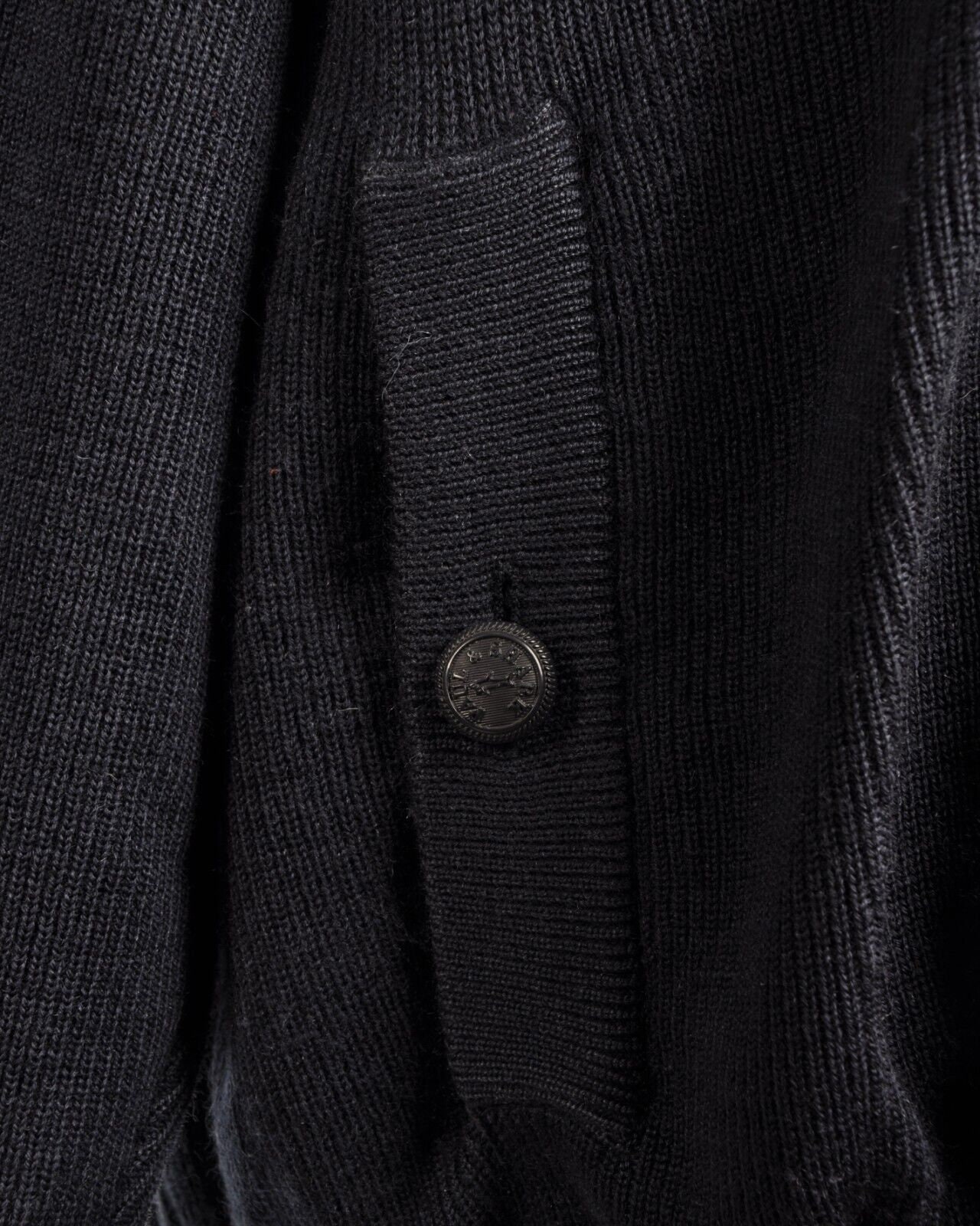PAUL & SHARK ウールニットカーディガン：メンズ ネイビー フルジップ 