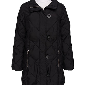 Vintage JEAN PAUL GAULTIER Femme Maille Black Quilt Puffer Jacket Women&#39;s M Authentic Coat