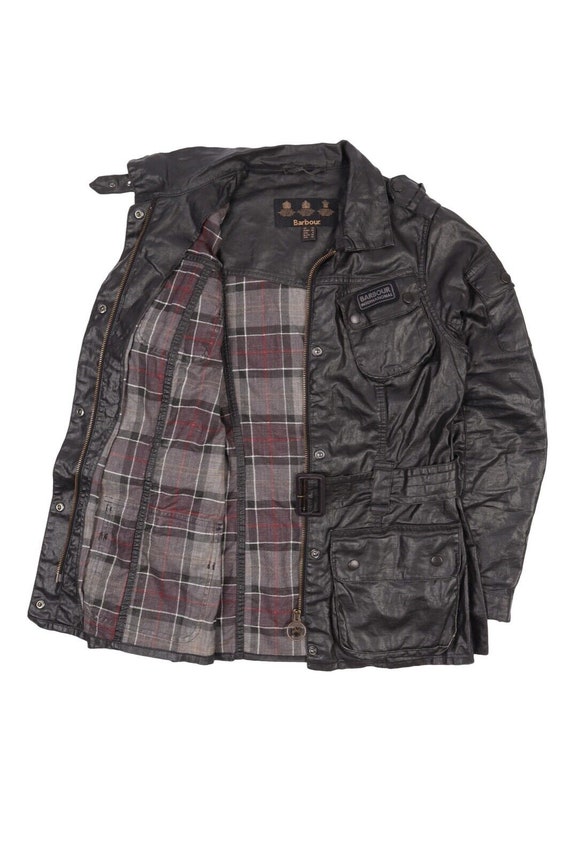 Women's BARBOUR INTERNATIONAL Black Tartan Durali… - image 4