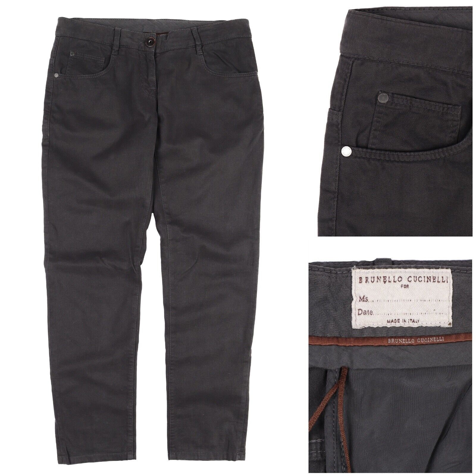 BRUNELLO CUCINELLI メンズ グレー コットンパンツ トラウザー サイズ