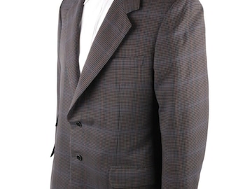 Men's Vintage BRIONI Roman Style Check Wool Blazer Jacket Size 44