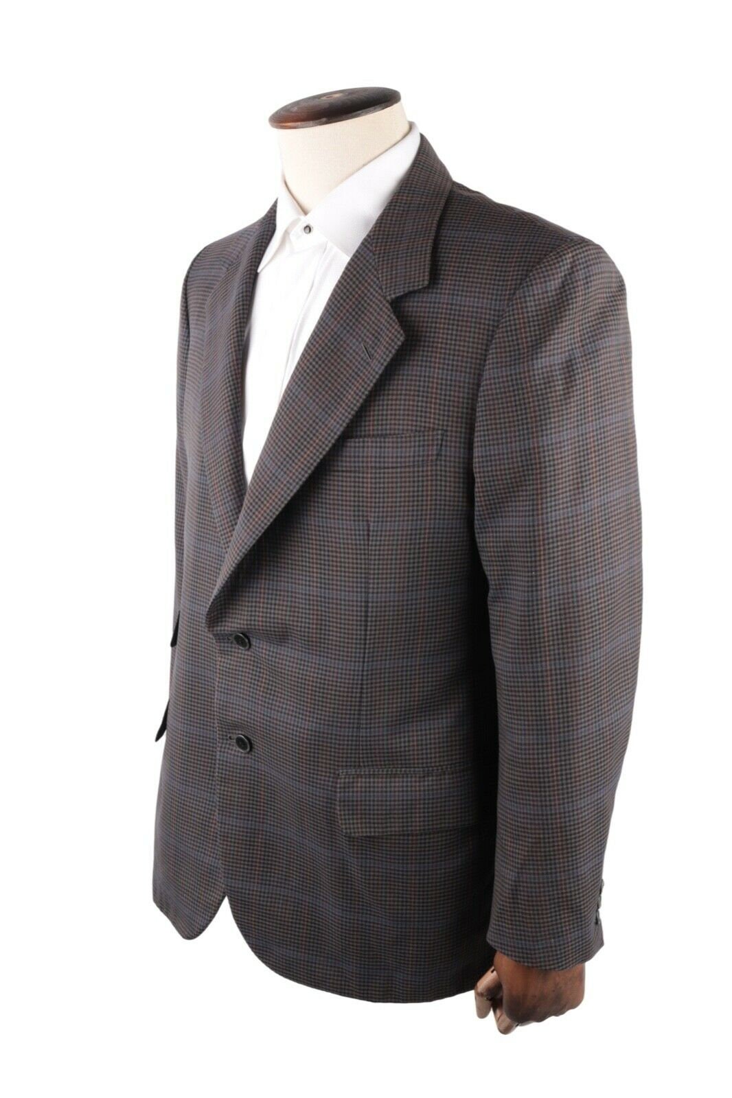 Men's Vintage BRIONI Roman Style Check Wool Blazer Jacket Size 44