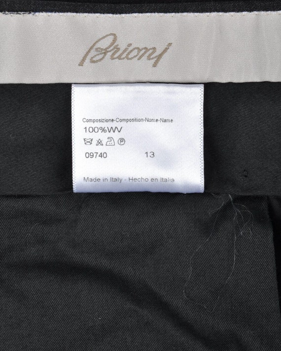 BRIONI Men's Grey Wool Pleated Cortina Dress Pant… - image 7