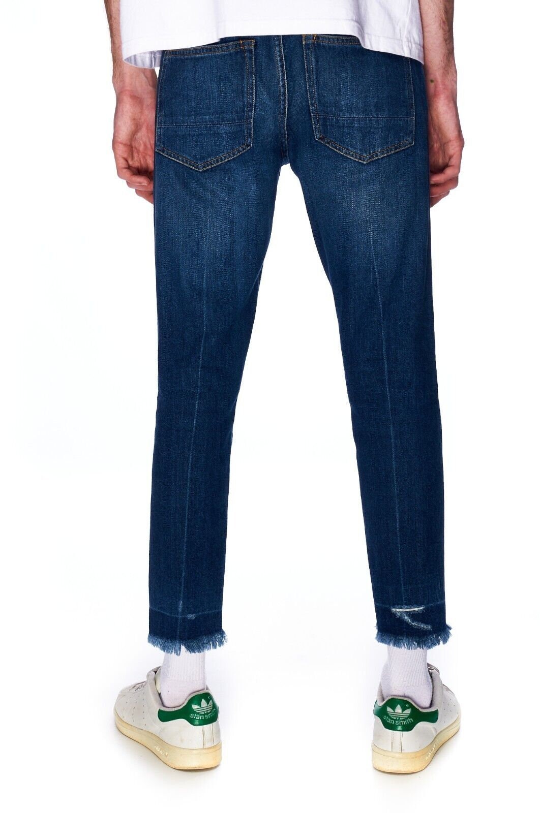 GGDB GOLDEN GOOSE Women's Blue Denim Cotton Stretch Jeans