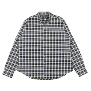 Polo RALPH LAUREN Shirt Green White Check Cotton Men&#39;s Button Down Size XXL