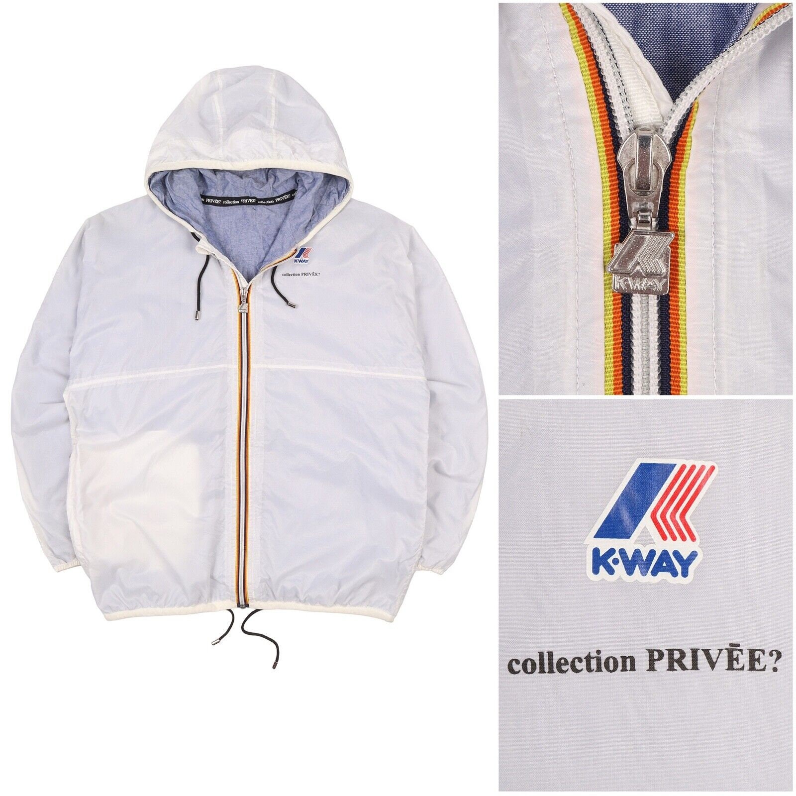 Veste droite K-Way imperméable et à capuche et entièrement doublé