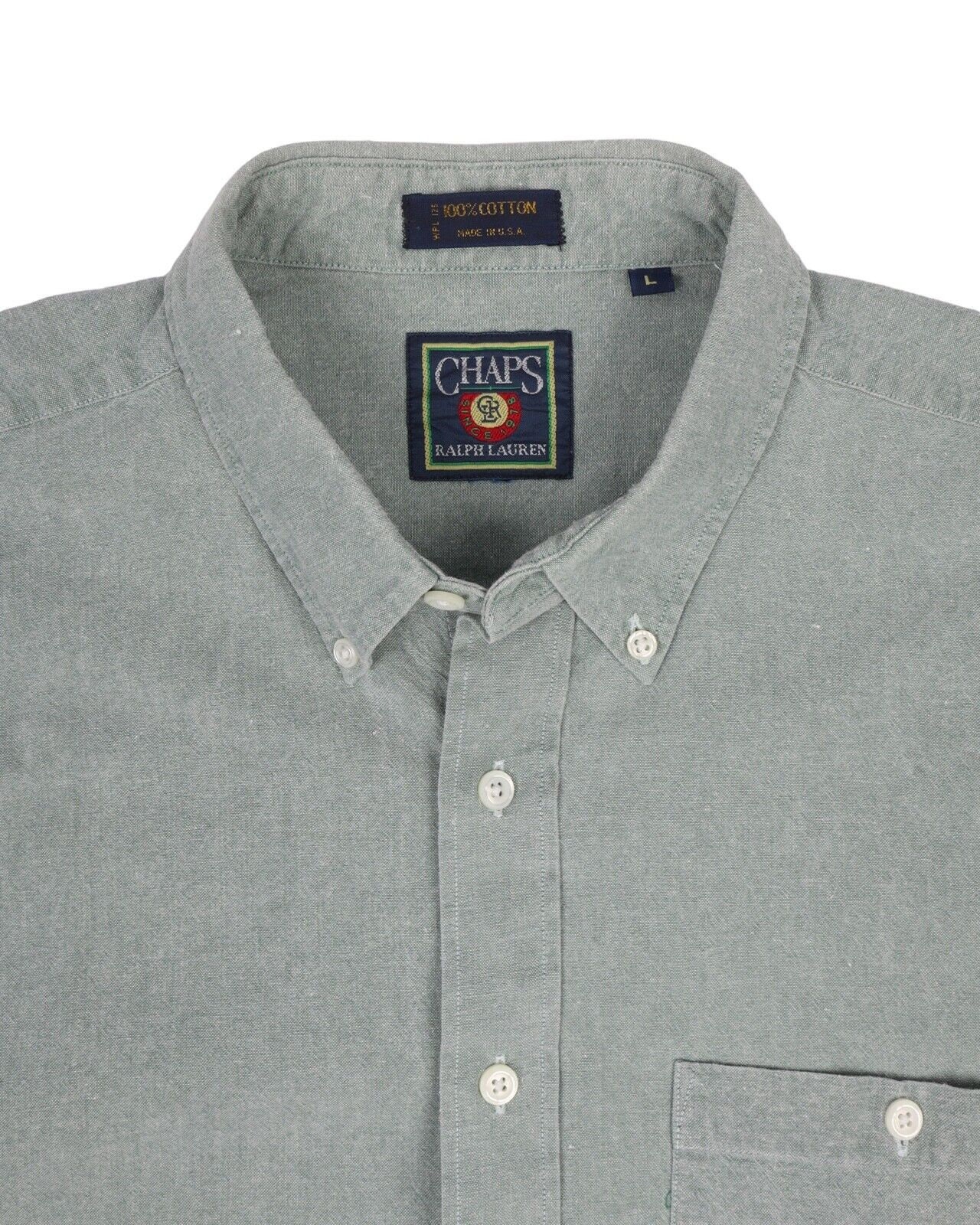 Chemise Homme Manches Courtes Chaps – Taille XL – Coton/polyester – Style Moderne à Carreaux