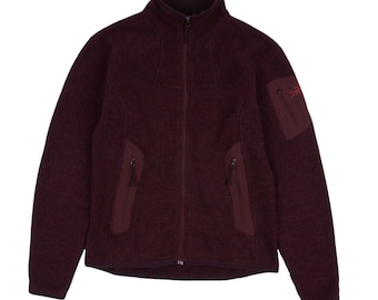 ARCTERYX Jacket Bordeaux Red SoftShell Womens Polartec Fleece Size M