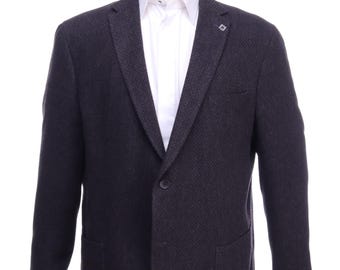 BARUTTI Charcoal Grey Wool Blazer Jacket Size 54