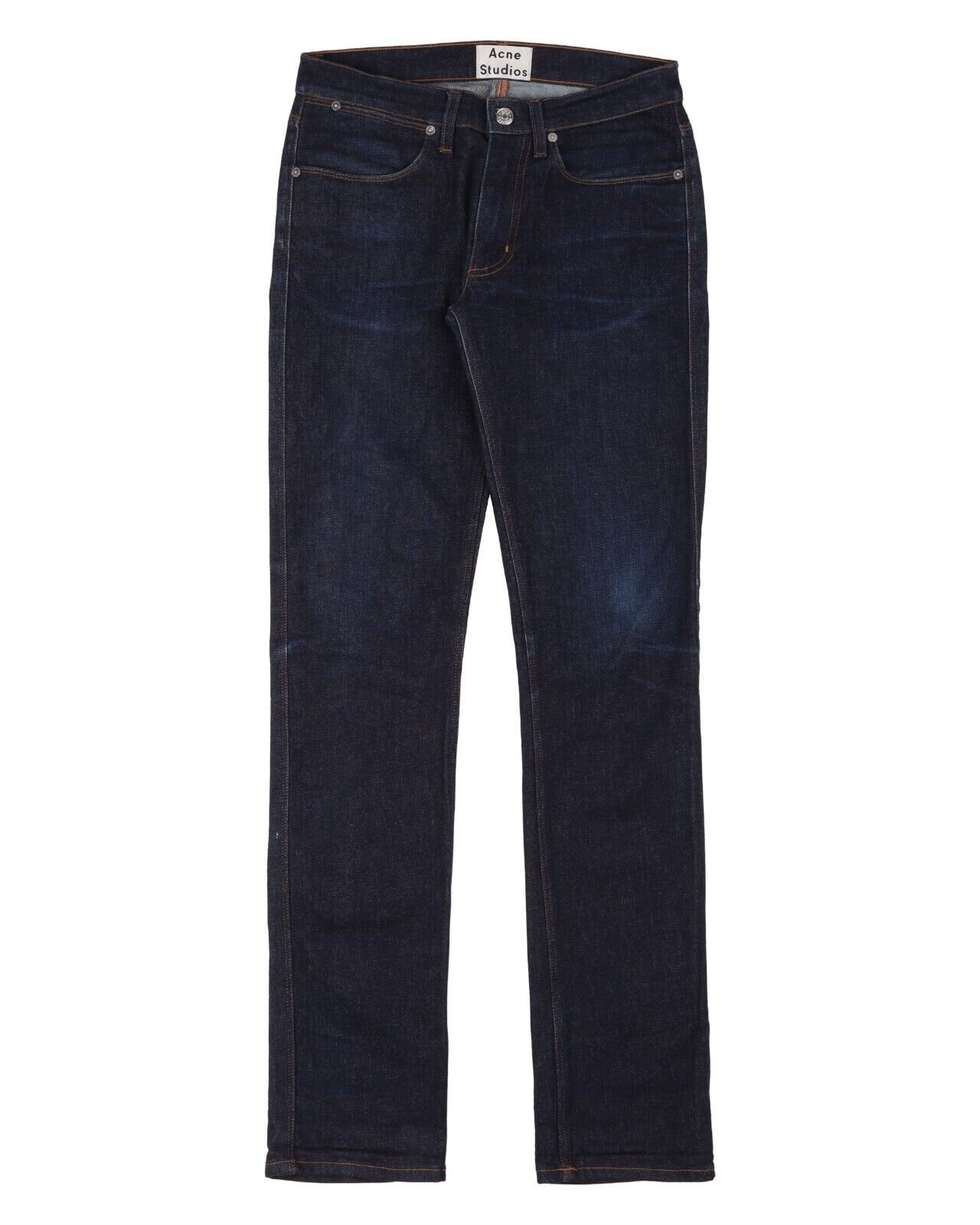 ACNE STUDIOS Men's Navy Denim Jeans Mid Rise Straight Leg Size 28/32 Authentic Designer Wear
