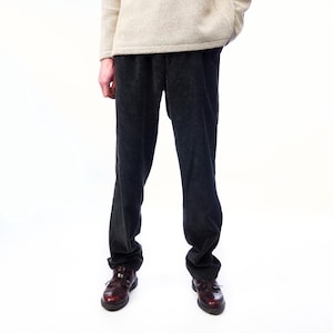 CANALI Dress Pants Black Cotton Men&#39;s Straight Leg Trousers Size 50