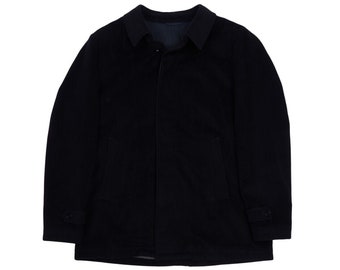 BOGGI Milano Car Coat Navy Wool Men's Jacket Size 56 IT