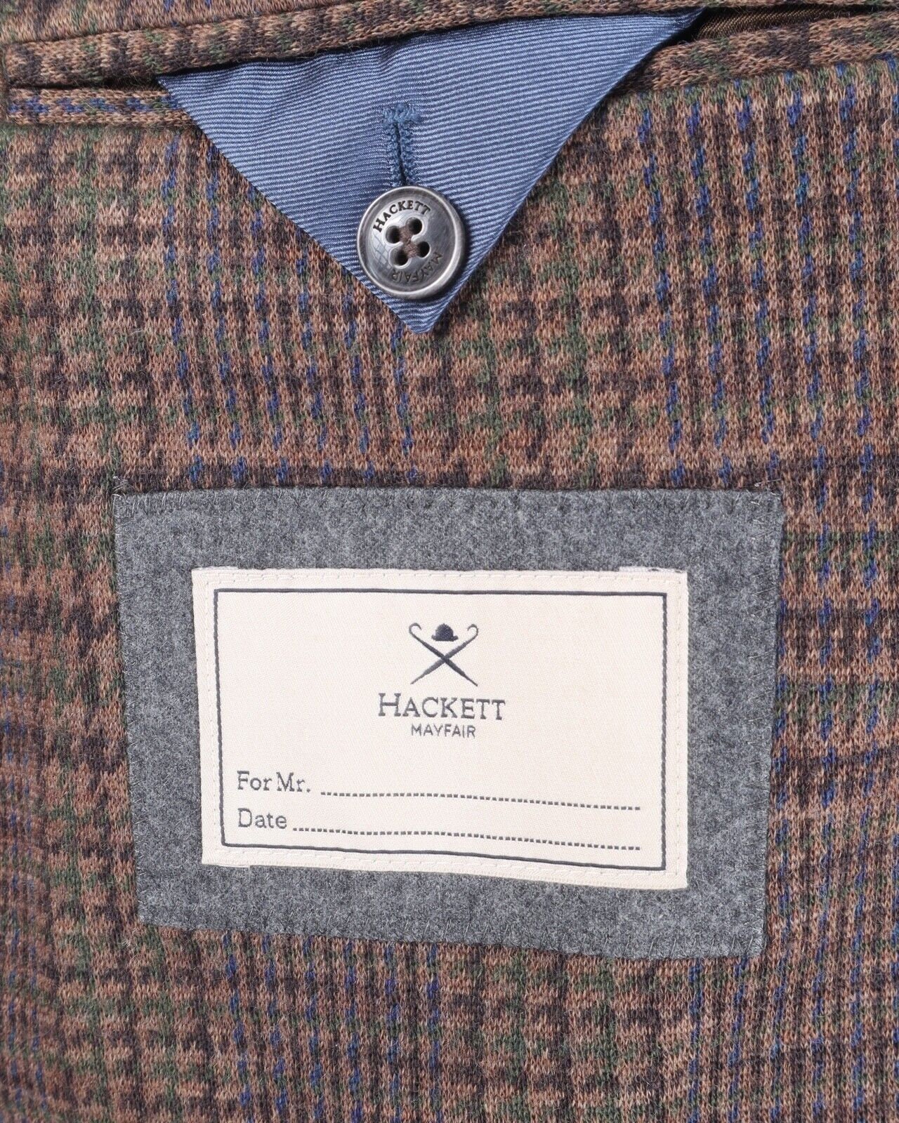 HACKETT Mayfair Sport Coat Brown Check Blazer Jacket Men