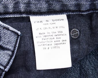 RAG & BONE ジーンズ グレー デニム コットン メンズ ディストレスト