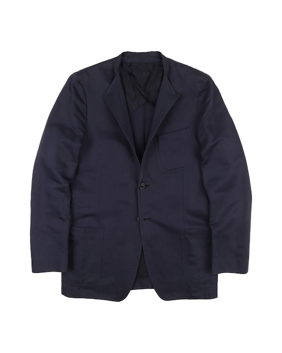 SAINT LAURENT by Tom FORD Men s Blue Cotton Linen Unlined Blazer Jacket Size 48IT Authentic Designer Wear Etsy UK