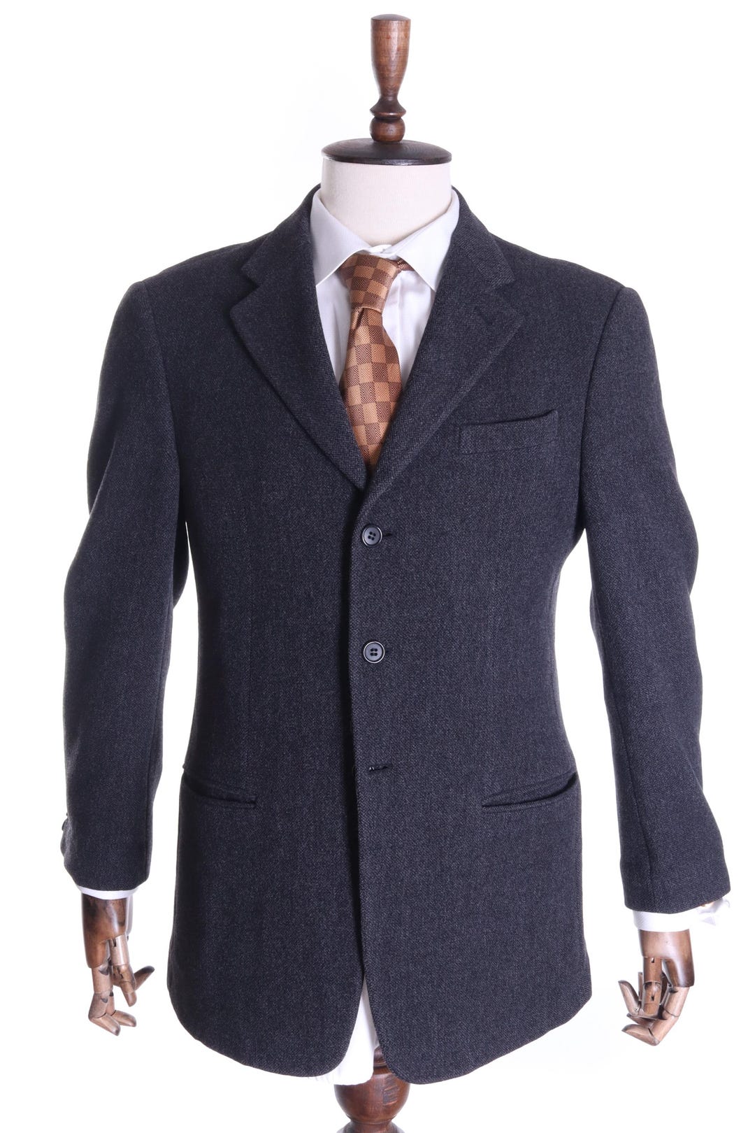 Giorgio Armani グレー ブレザー サイズ50 ARMANI COLLEZIONI グレー ウールブレンド ブレザー ジャケット サイズ