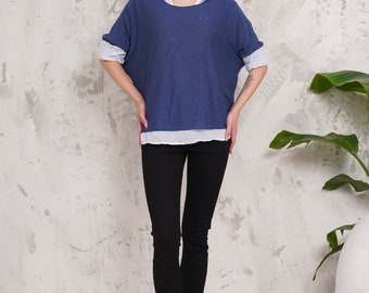 Vintage 00's PPFM Double Layer Asymmetrical Style Long Sleeve - Etsy