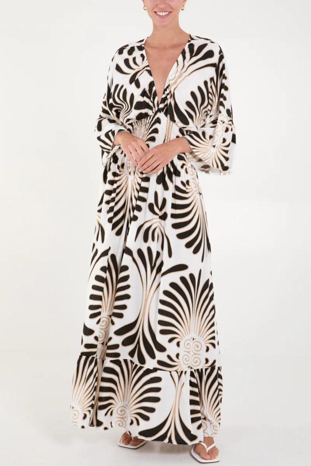 Coast animal cheapest contrast wrap dress