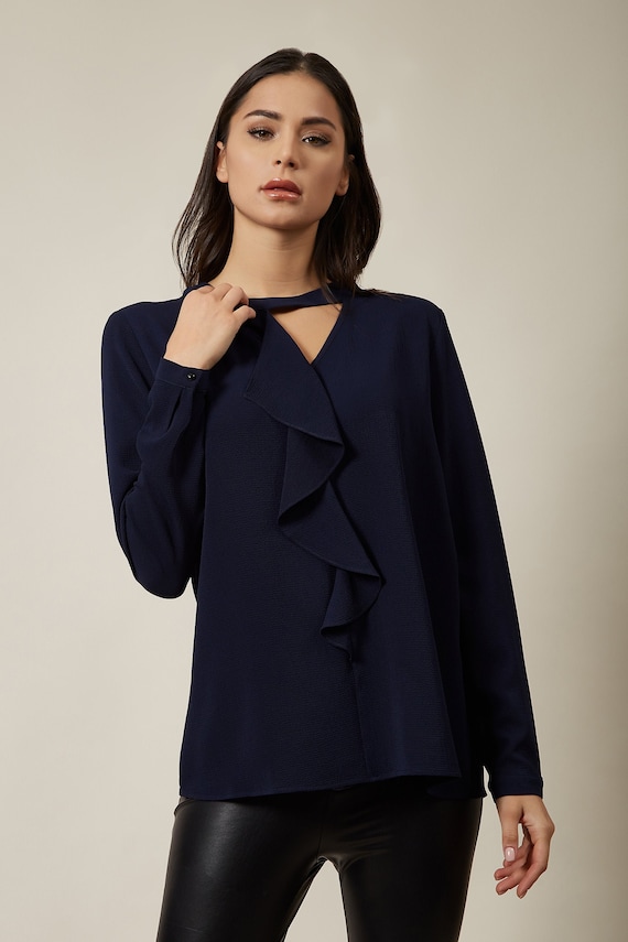 oversized ruffle top