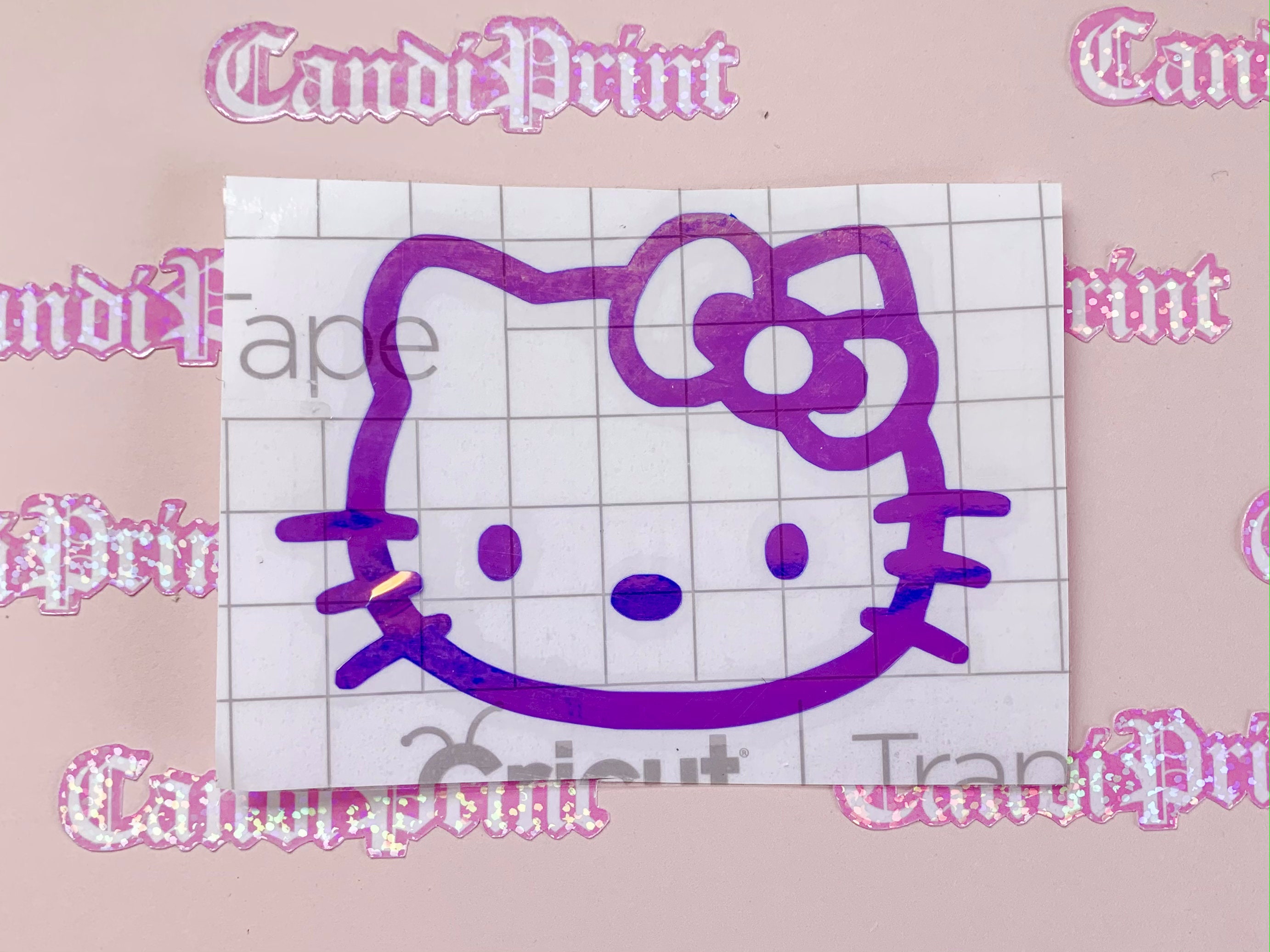 Hello Kitty Pink Holographic Decal // Cute Y2K Decals for Etsy