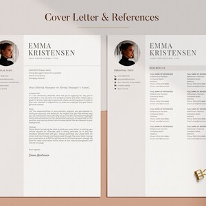 Resume Template Word, CV Template Modern Simple with Photo, Curriculum Vitae, Google Doc, Lebenslauf Vorlage, Bewerbungsvorlage, 1,2,3 Pages image 5