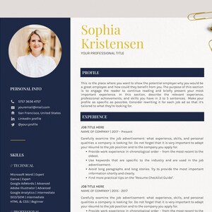 Modern Resume Template and Cover Letter, CV Template with Photo, Word, Curriculum Vitae, Google Doc, Lebenslauf Vorlage, Bewerbungsvorlage