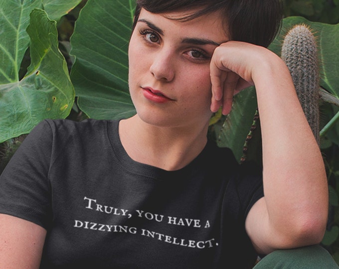 Truly you have a dizzying intellect | The man in black quote | Funny Gift for Princess Bride Movie fans | Unisex Jersey Short Sleeve Tee