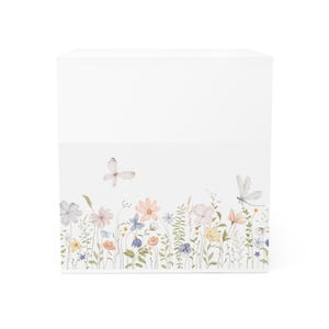 Wildflower Meadow Note Cube | Watercolor Floral Stationery, Desk Accessory