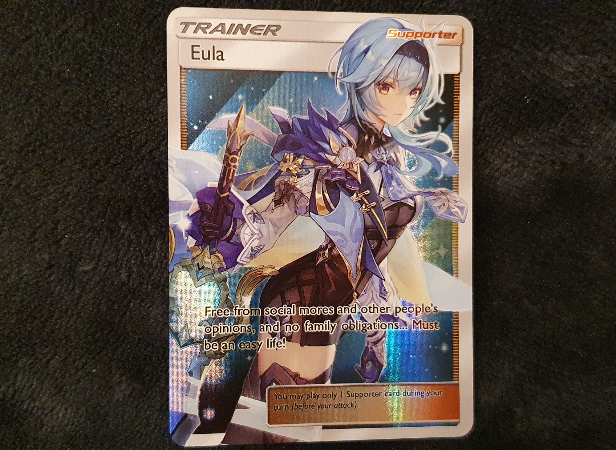 Fanmade eula card genshin impact holographic card pokemon etsy australia