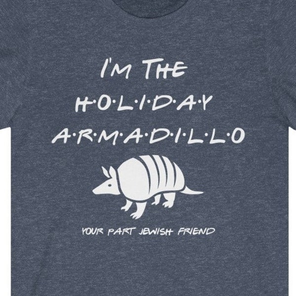 Friends 'I Am The Holiday Armadillo' Men's Sweatshirt - Sport Grey, 50% Cotton 50% Polyester, X-Large