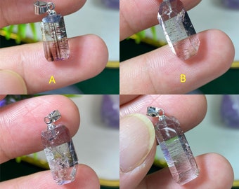 High quality Super Seven Freeform Pendant ，Polished Super 7 quartz  pendant ，Super 7 with Strawberry quartz pendant，Crystal pendant，0639