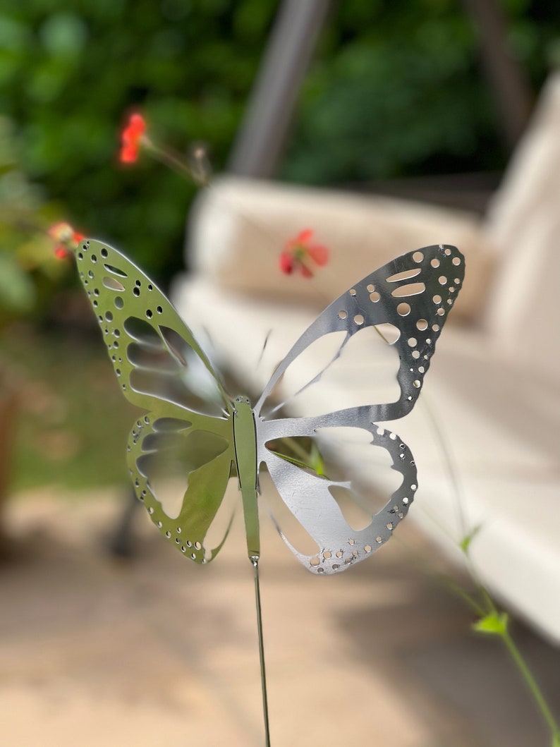 Polished Butterfly On A Pole image 1