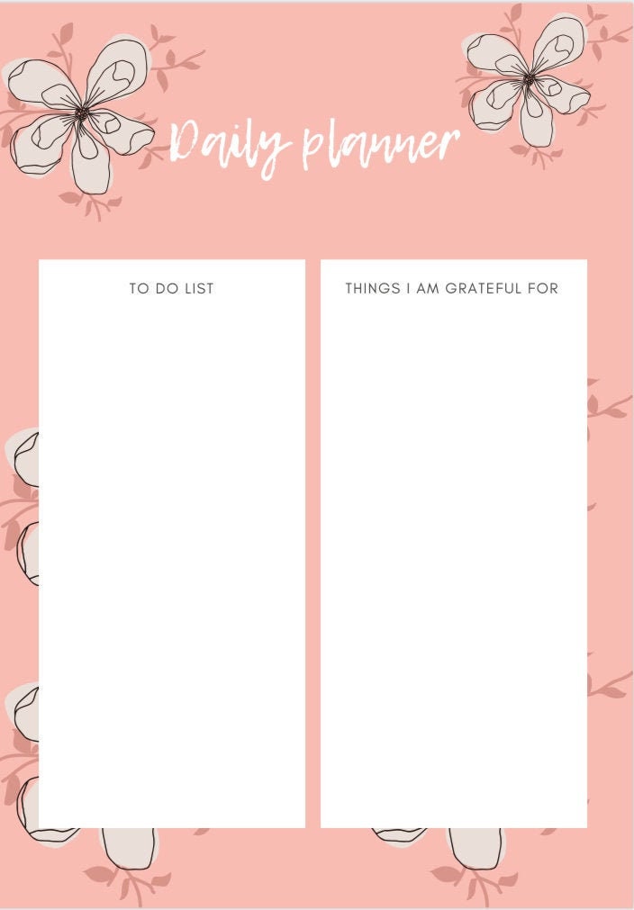 daily planner aesthetic etsy