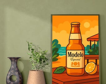 Póster de Modelo - Arte mural moderno - Impresión de Modelo - Póster de cerveza