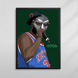 MF DOOM Poster/Print Hochwertiger Druck/Poster für Ihr Büro, Schlafzimmer erhältlich in den Größen A5, A4