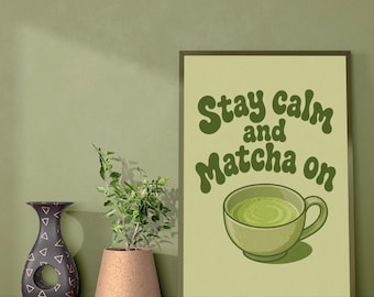 Coffee Poster - Kitchen Decor - Matcha Poster - Coffee Shop Art - Food and Drink Poster - Coffee Print - Funny Coffee Quote