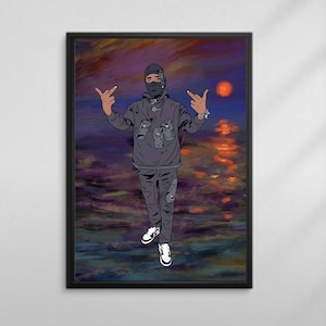 SANTAN DAVE PRINT (Unframed)  High quality print/poster for your office, bedroom available in sizes A5, A4