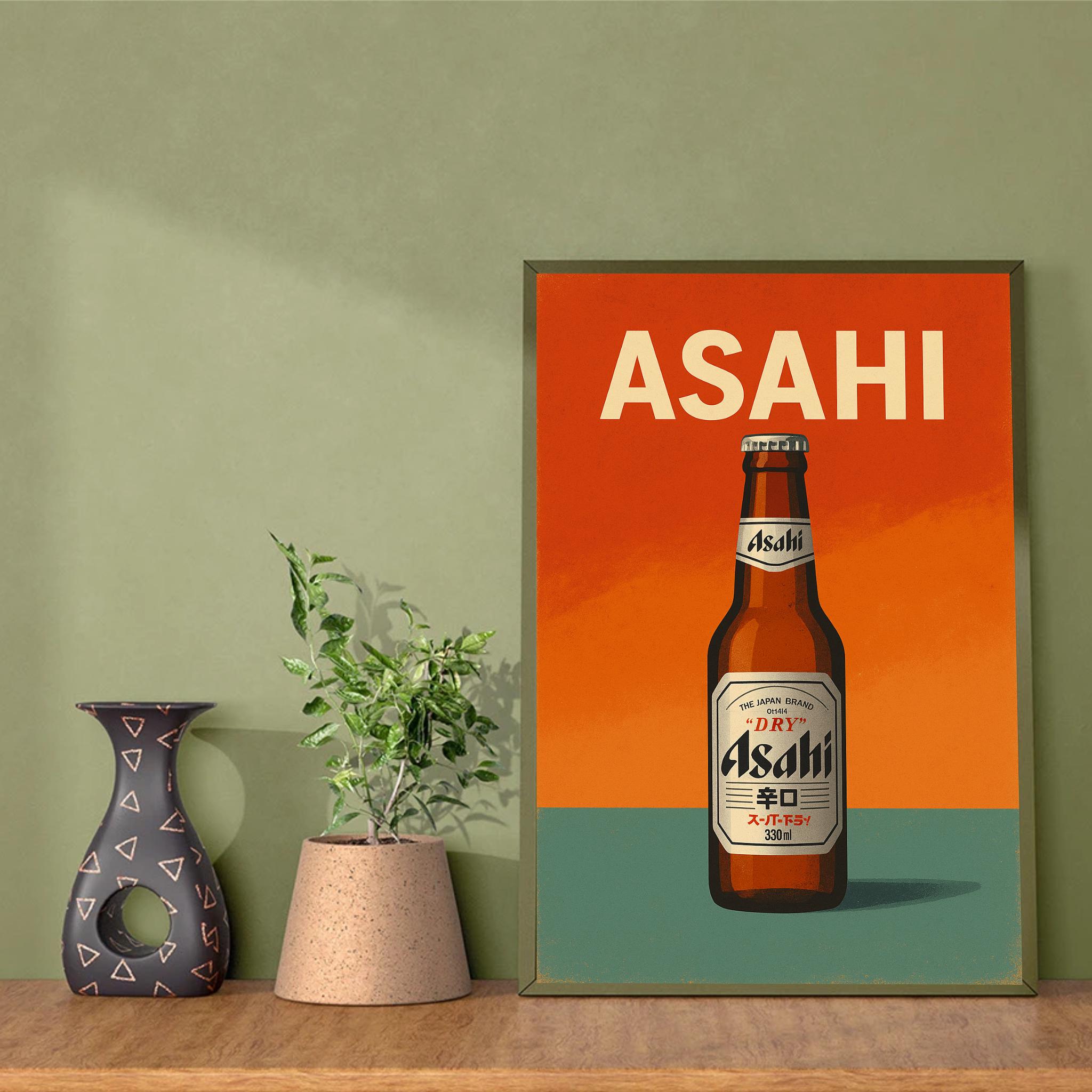 Asahi Beer Poster - Etsy Sweden