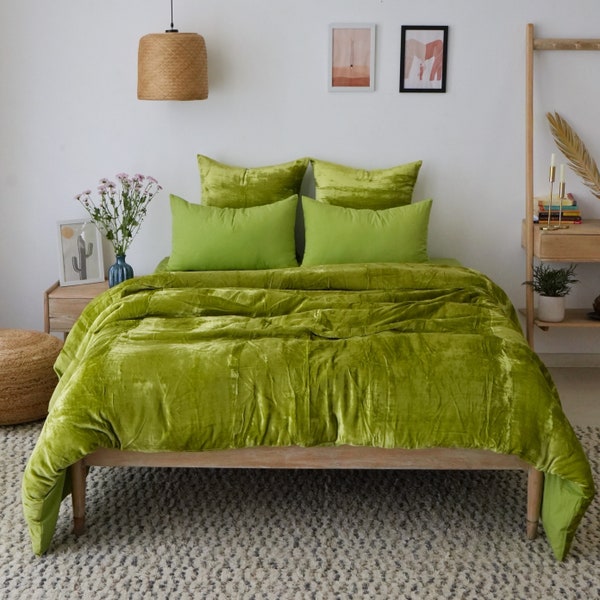 Velvet Duvet Cover Queen Size Etsy