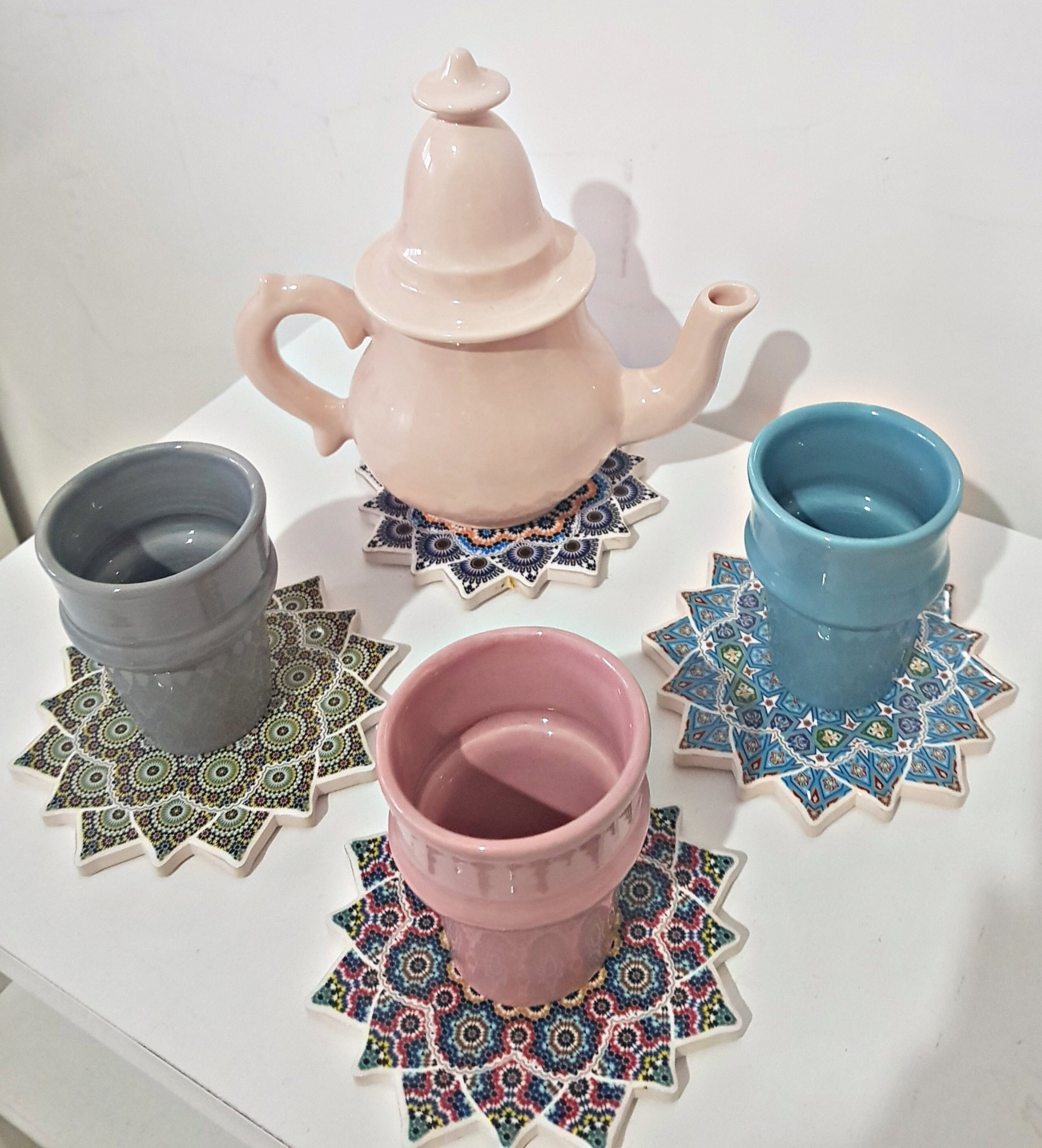 Set of moroccan teapot and cups Etsy