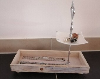 Etagere, Tray, Birthday, Easter, Wood, Gift, NEW, Handmade, Bathroom, Accessories, Porcelain, Unique, Birthday Gift, Mum