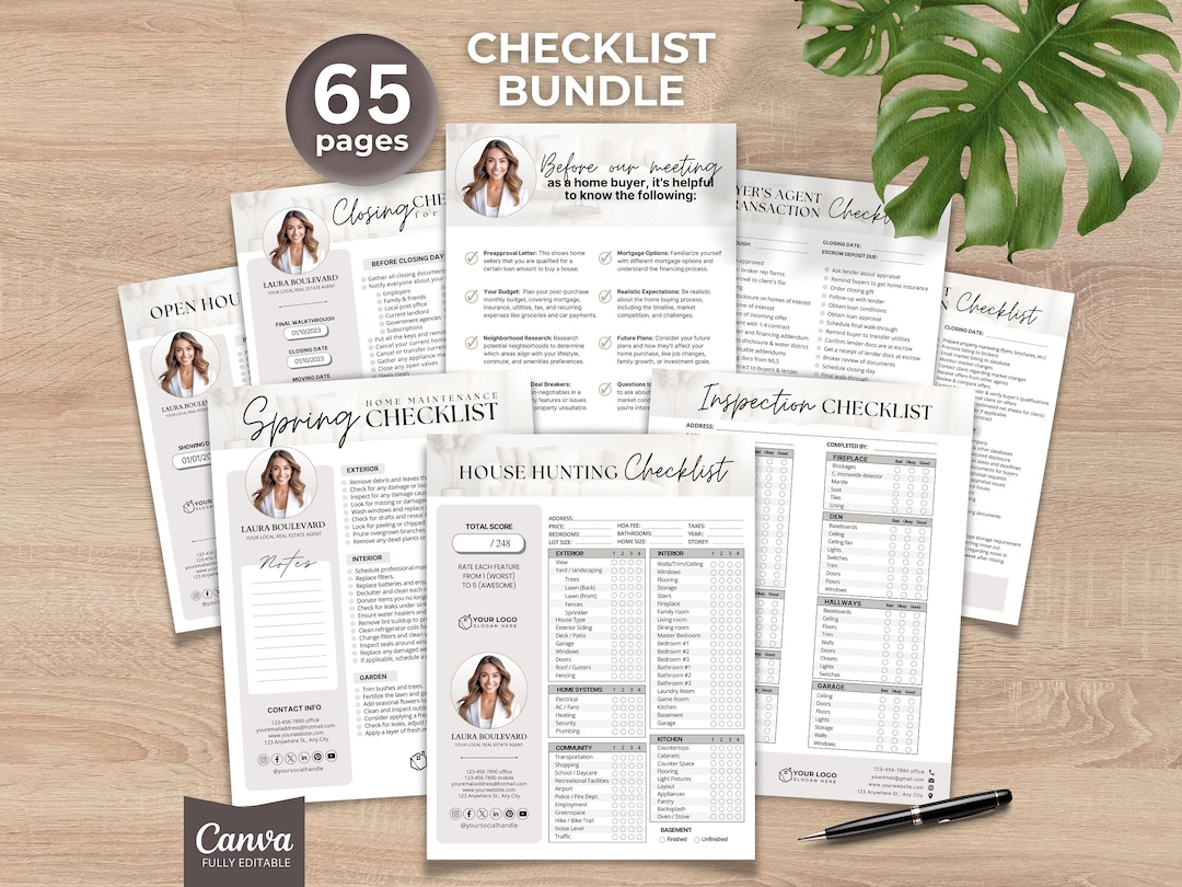Real Estate Checklist Bundle, New Real Estate Agent Templates Seller ...