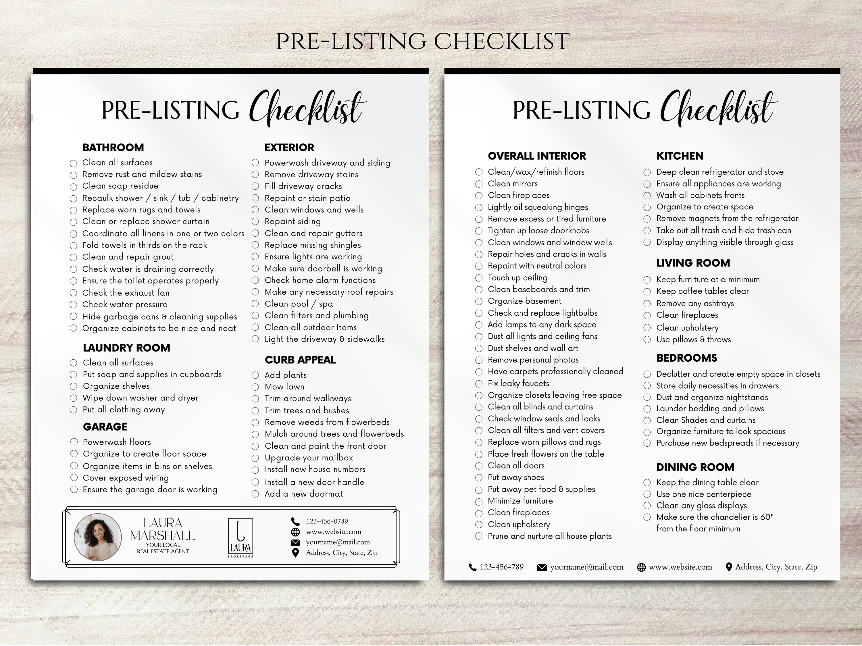 Real Estate Checklist Bundle, Home Seller & Buyer Templates Bundle ...