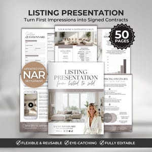 Real Estate Listing Presentation Template, Pre listing Presentation Realtor Expired Listing Presentation, Listing Appointment Presentation