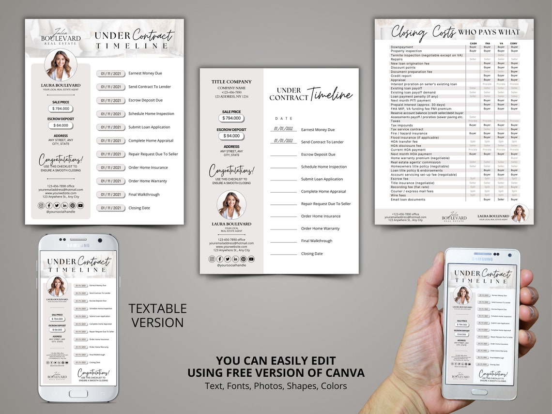 Under Contract Timeline, Transaction Coordinator, Textable Under