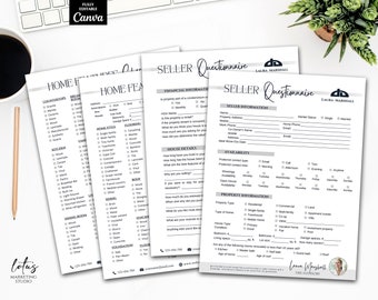 listing presentation kit real estate Seller Questionnaire, Seller Survey, Real Estate Home Seller Property Information Sheet, Farming, Home Features, Expired Listing Follow Up
